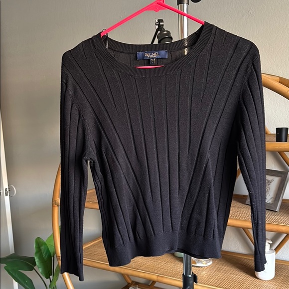 Black Ribbed Sweater - Picture 1 of 8